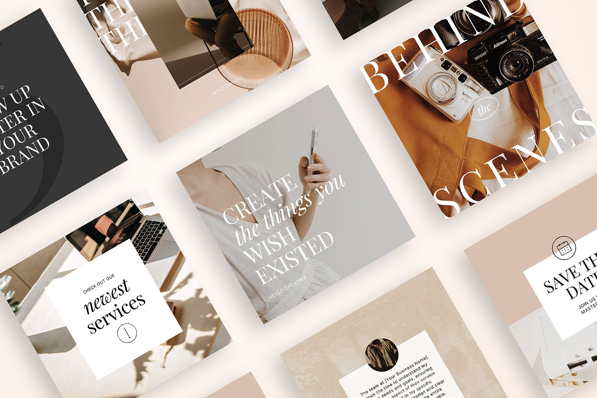 Modern Minimalist Social Templates, a Social Media Template by HeyloCreative (Photo 1 of 2)