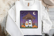 Halloween Ghouls Hand-Drawn Frame, an Illustration by Black Bird Studio (Thumbnail 2 of 4)