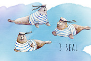 Sea watercolor adventures, an Animal Illustration by Funny-sunny (Thumbnail 6 of 16)