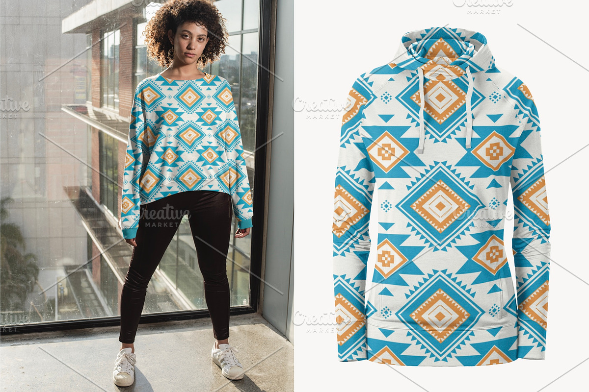 Colorful Aztec Geometric Pattern, a Pattern Graphic by PPEthnicDecorPattern (Photo 7 of 10)