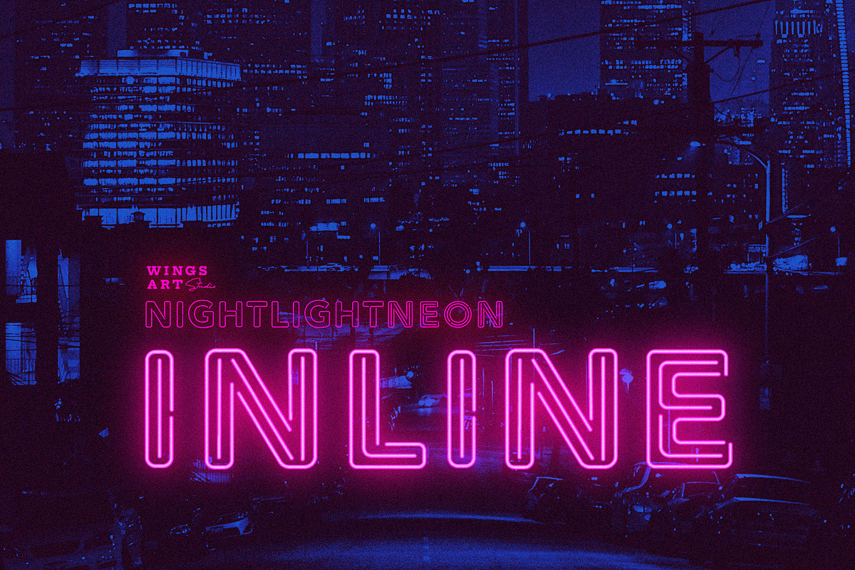 Retro Neon Font - Inline Style