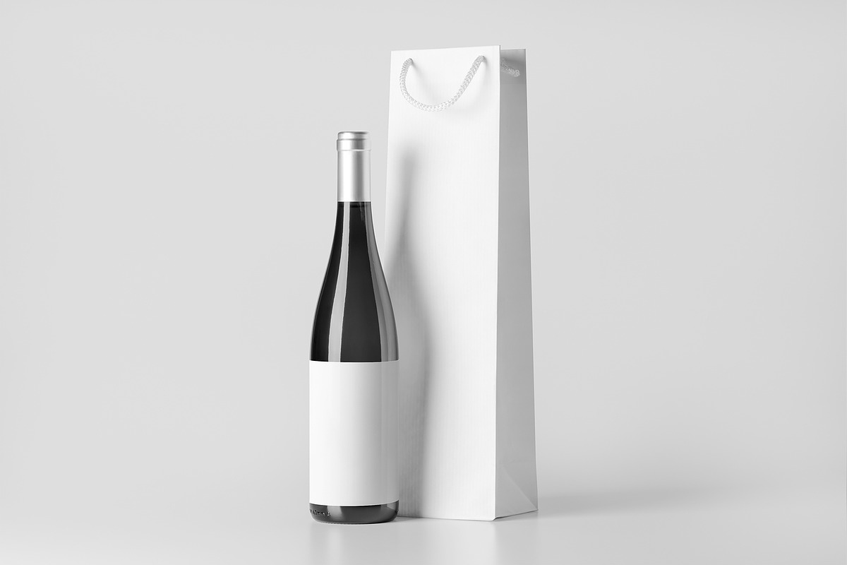 Wine Bottle and Bag Mockup, a Packaging Mockup by My Mockup (Photo 4 of 7)