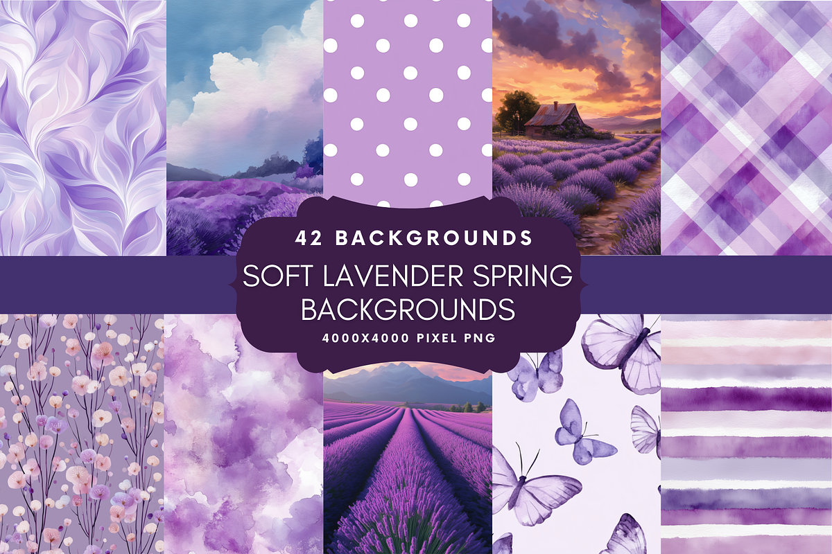 Soft Lavender Spring Backgrounds, a Graphic by NadiaTheronArt (Photo 1 of 5)