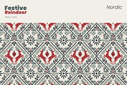 Festive Reindeer Seamless Pattern, a Background Graphic by moja doodle (Thumbnail 6 of 7)