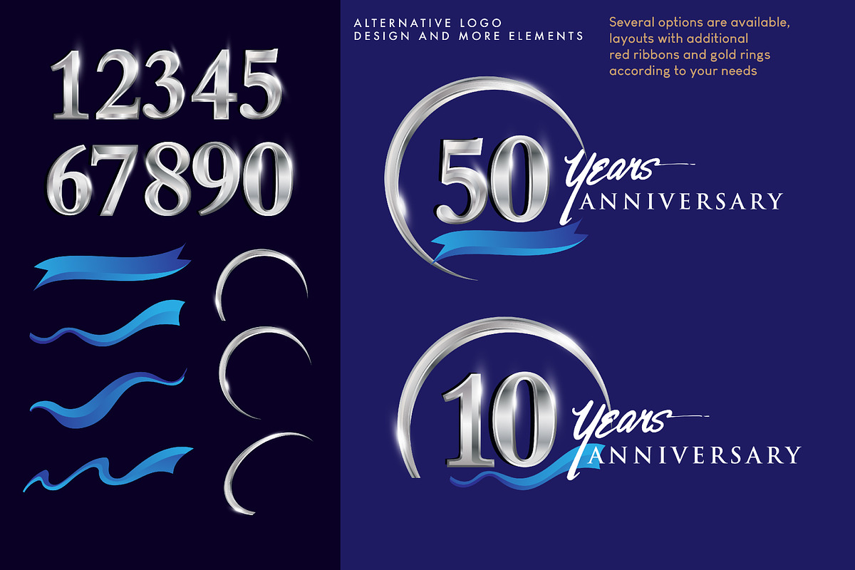 Anniversary logo and greeting card, a Design Template by OtpirusGraphic (Photo 2 of 5)