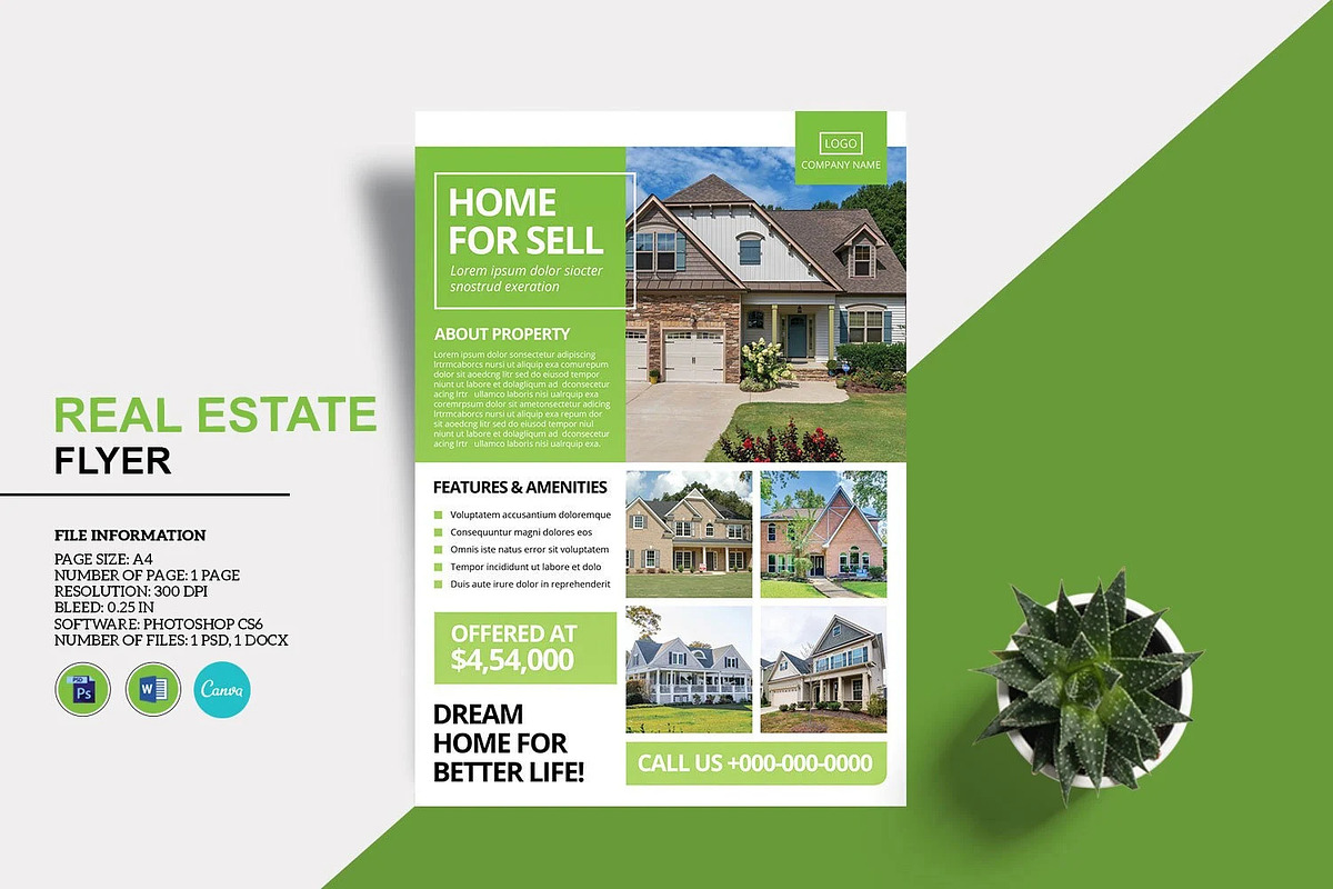 Real Estate Flyer Template, a Flyer Template by Template Shop (Photo 1 of 4)