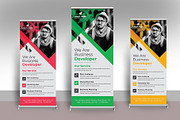 Business Rollup Banner with 3 colour, a Stationery Template by creative-som (Thumbnail 1 of 4)