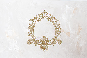 Antique Wedding Logo Frame