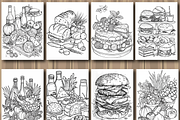 Food Coloring Book for Adults, a Seasonal Illustration by Printable Design Store (Thumbnail 6 of 7)