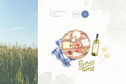 Picnic Time - Illustrations Set, a Food Illustration by Julia M. Watercolor (Thumbnail 6 of 16)