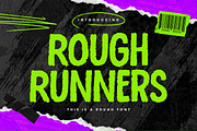 Rough Runners – This is a Rough Font, a Sans Serif Font by Gassstype (Thumbnail 1 of 8)