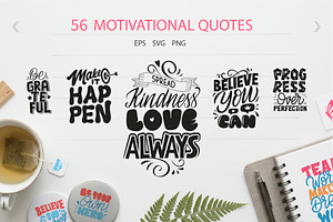 Handwritten Motivational Quote Set, an Object Graphic by Lettering_Logo