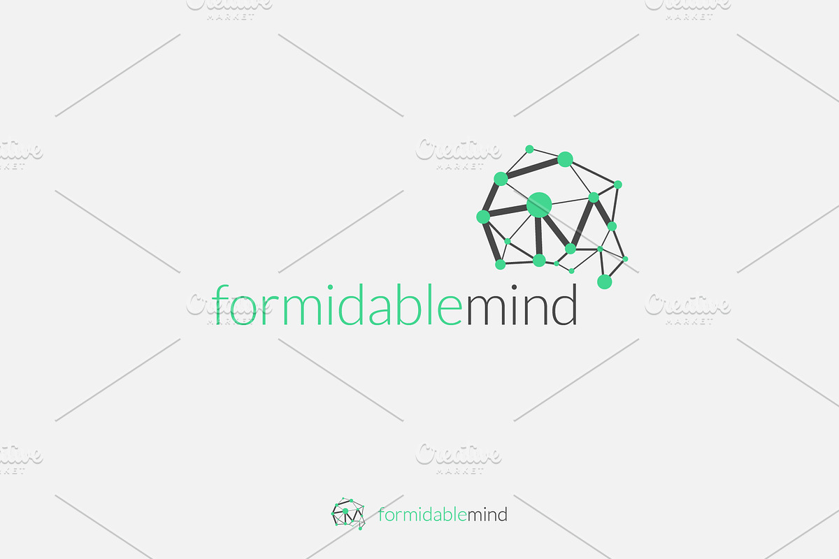 FM brain logo design, a Branding & Logo Template by MuzaInspires (Photo 1 of 3)