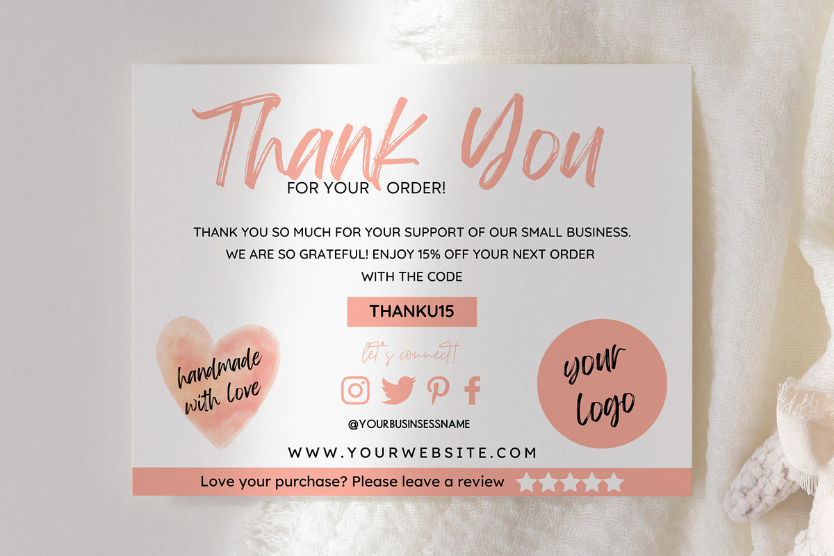 Thank You Card Template Bundle Canva, a Templates & Theme by Mrxking (Photo 16 of 23)