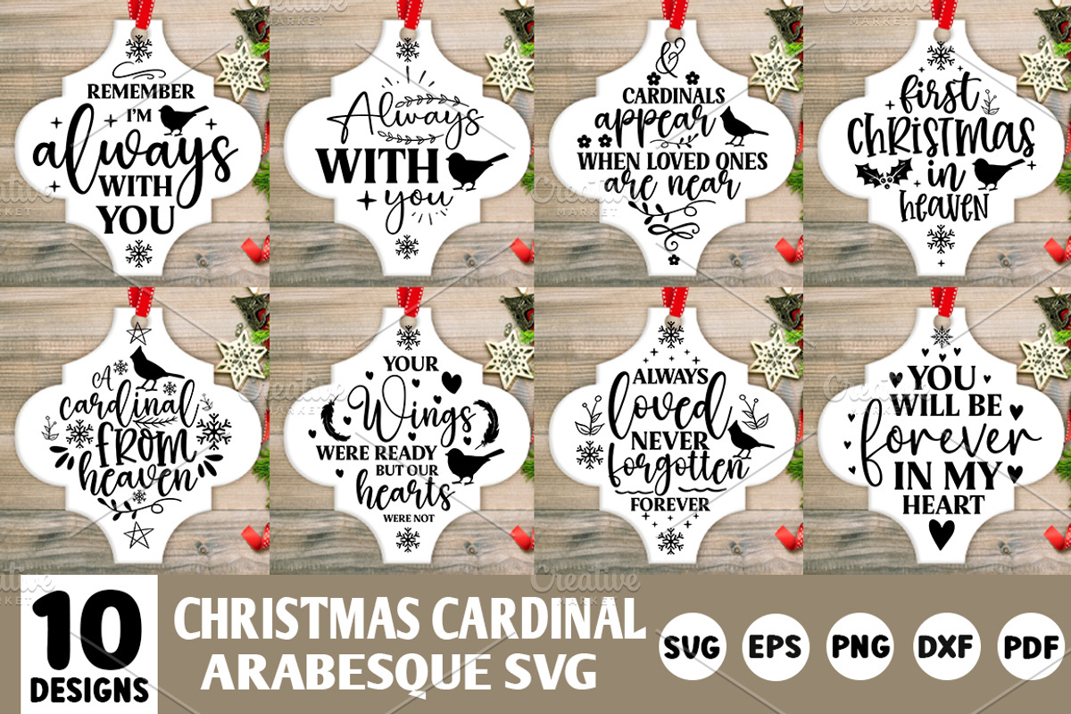 Christmas Cardinal Arabesque SVG, a Pattern Graphic by Etcify