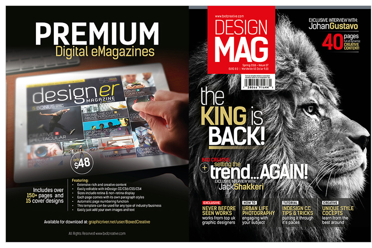 Magazine Template InDesign 07, a Magazine Template by Love Graphic Design (Photo 9 of 29)
