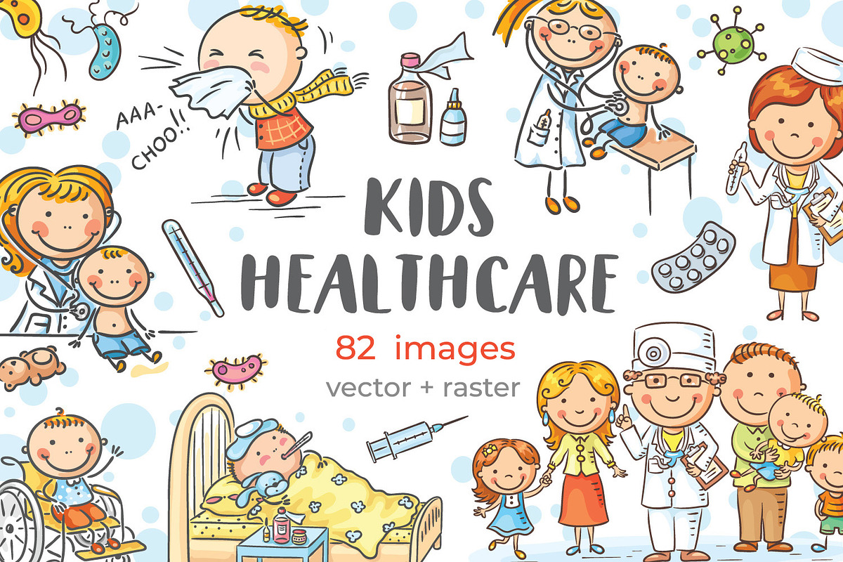 Healthcare bundle, kids and doctors, a Healthcare Illustration by Bubert Art (Photo 1 of 3)
