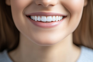 A close-up of a woman's bright smile, a Person Photo by MistyDay