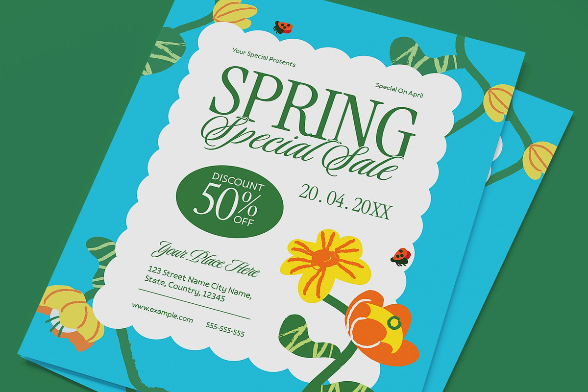 Spring Special Sale Flyer, a Flyer Template by graphicook (Photo 2 of 3)