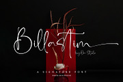 Billastim, a Script Font by din-studio.com (Thumbnail 1 of 10)
