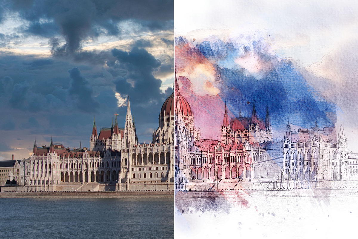 Urban Watercolor Photoshop Effect, a Brushes & More by INTENTFX (Photo 24 of 26)