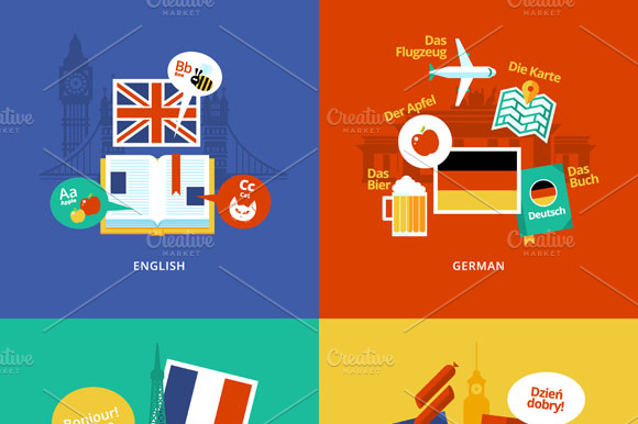 Flat Languages Lessons Icons
