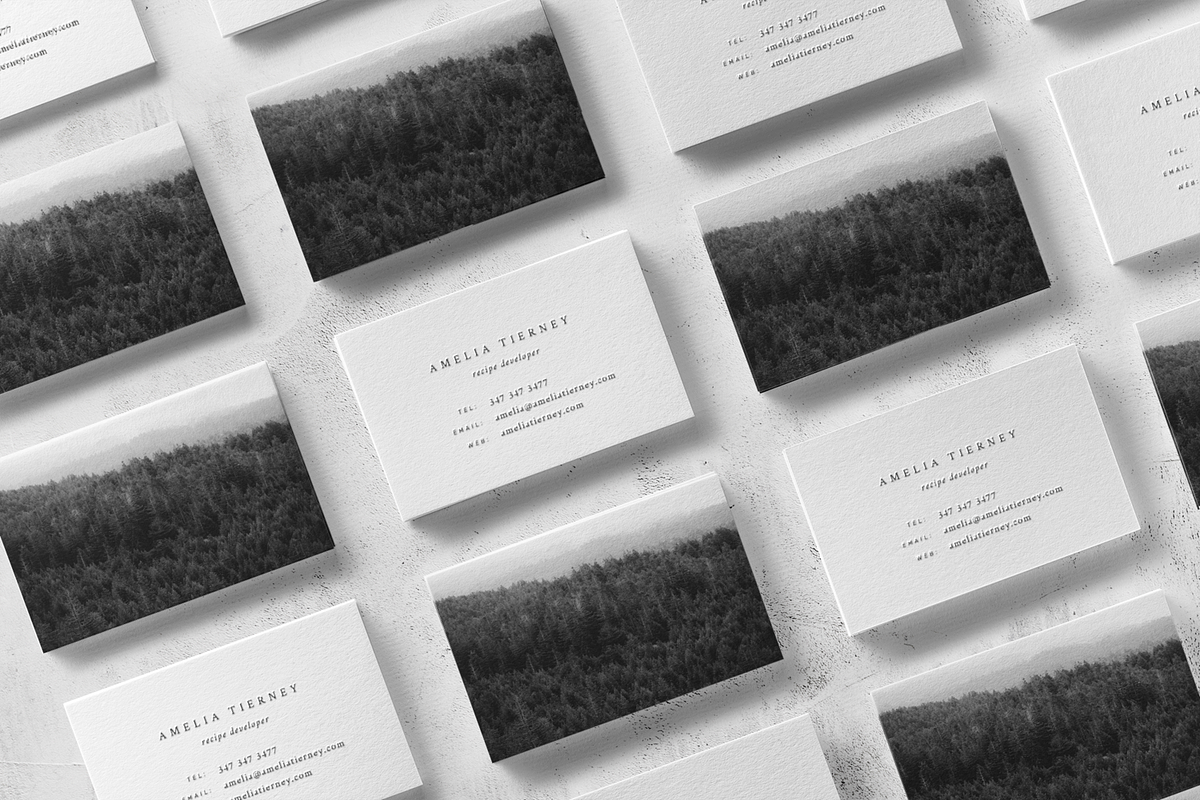 Amelia Business Card Template, a Business Card Template by The Denizen Co. (Photo 1 of 3)
