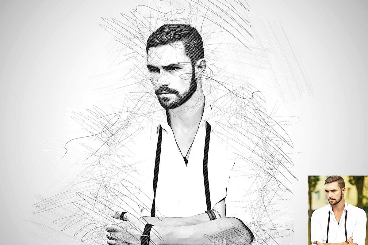 Concept Pencil Sketch Ps Action, an Action Add-On by Studio Retouch (Photo 8 of 12)