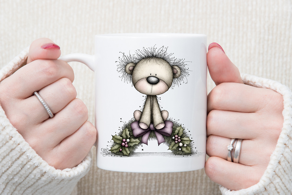 Whimsical Christmas Teddy Clipart Bu, an Illustration by Sublimation Artist (Photo 5 of 6)
