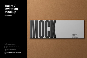 Ticket / Invitation Card Mockup