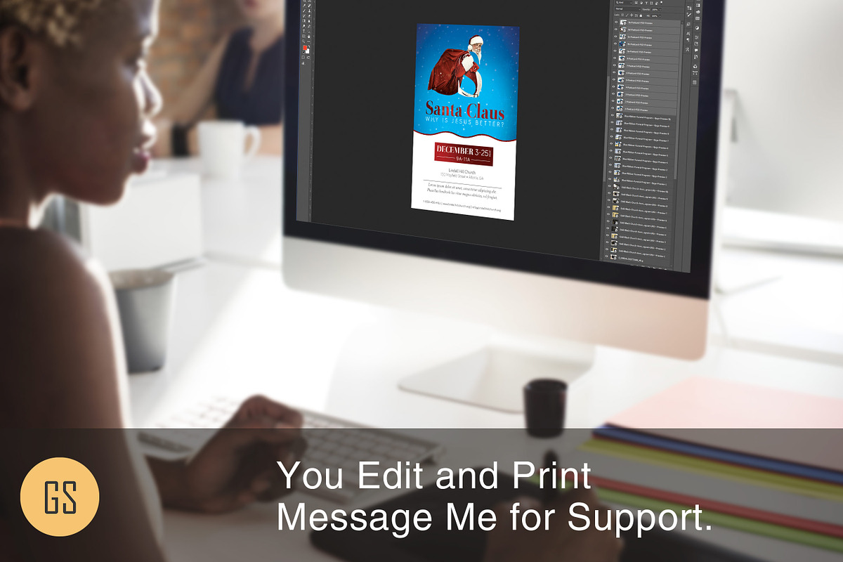 Santa Christmas Church Flyer PSD, a Flyer Template by Godserv Designs (Photo 9 of 9)
