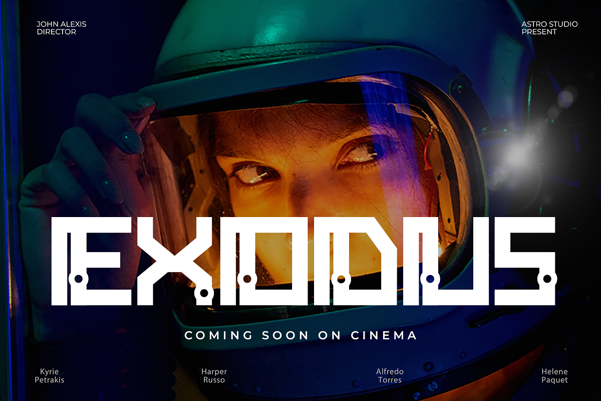 Avoxe – Futuristic Display Font, a Sans Serif Font by overlaytemplates (Photo 2 of 5)