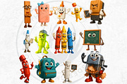 Back To school Buddies Clipart Set, an Education Illustration by ThatsDesignArt (Thumbnail 5 of 10)