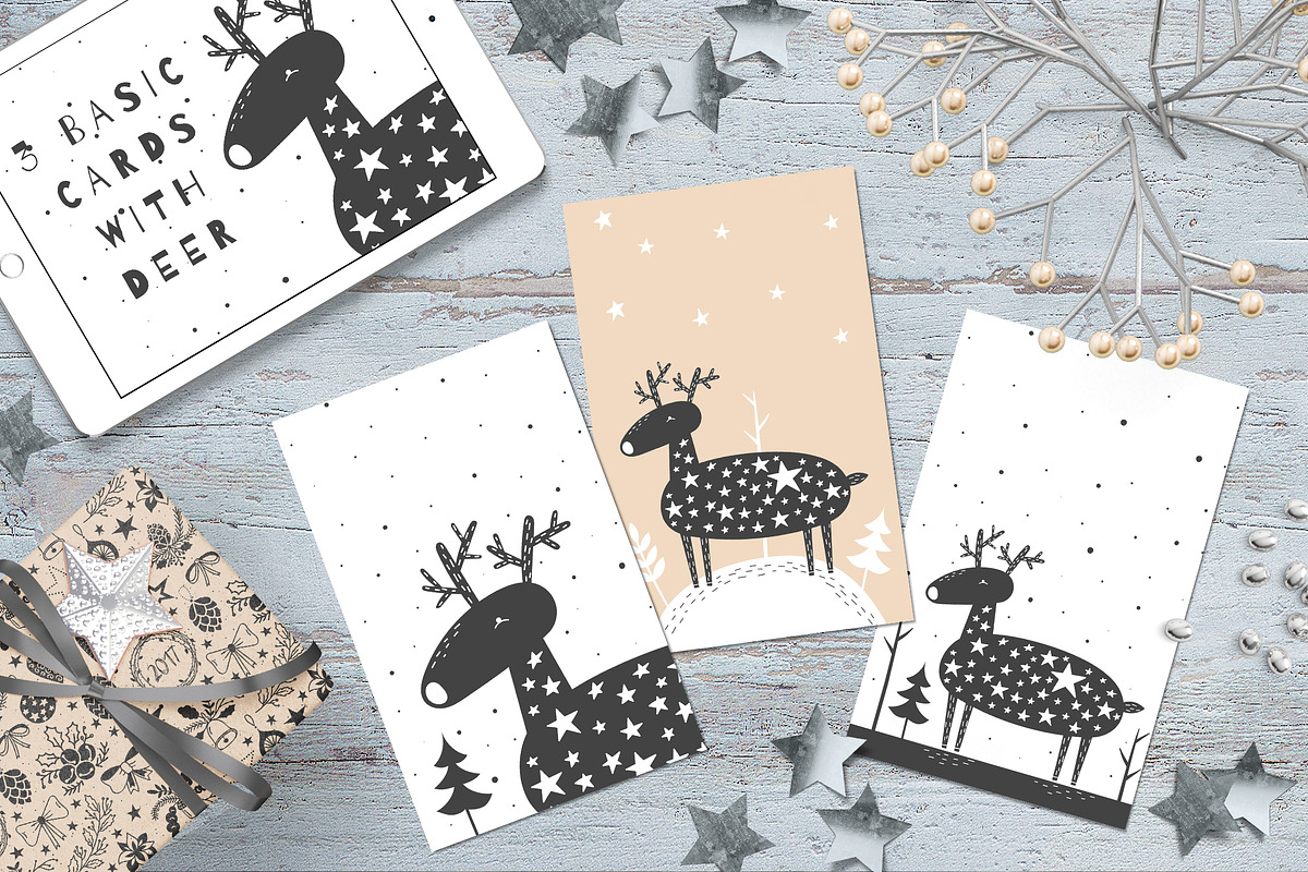 DEER | Festive design collection, an Object Graphic by Daria Miazhevich (Photo 4 of 7)