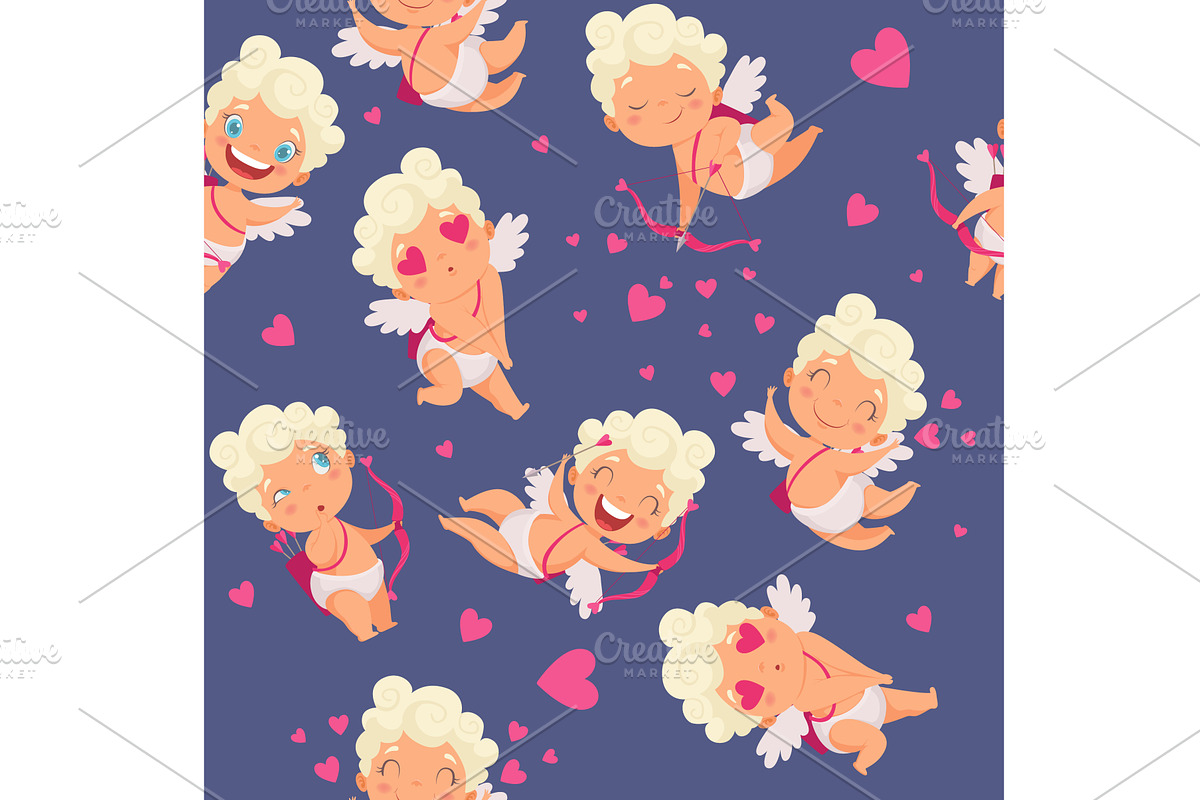 Cupidon character. st valentine day, an Illustration by Onyx