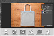 Canvas Tote Bag Top View PSD, a Shirt Mockup by Bruno's Shop (Thumbnail 2 of 3)