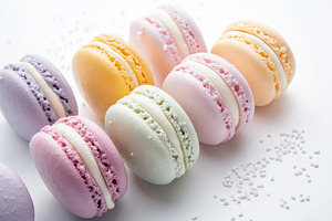Pastel macarons charm with color, a Photo by Pavel_design