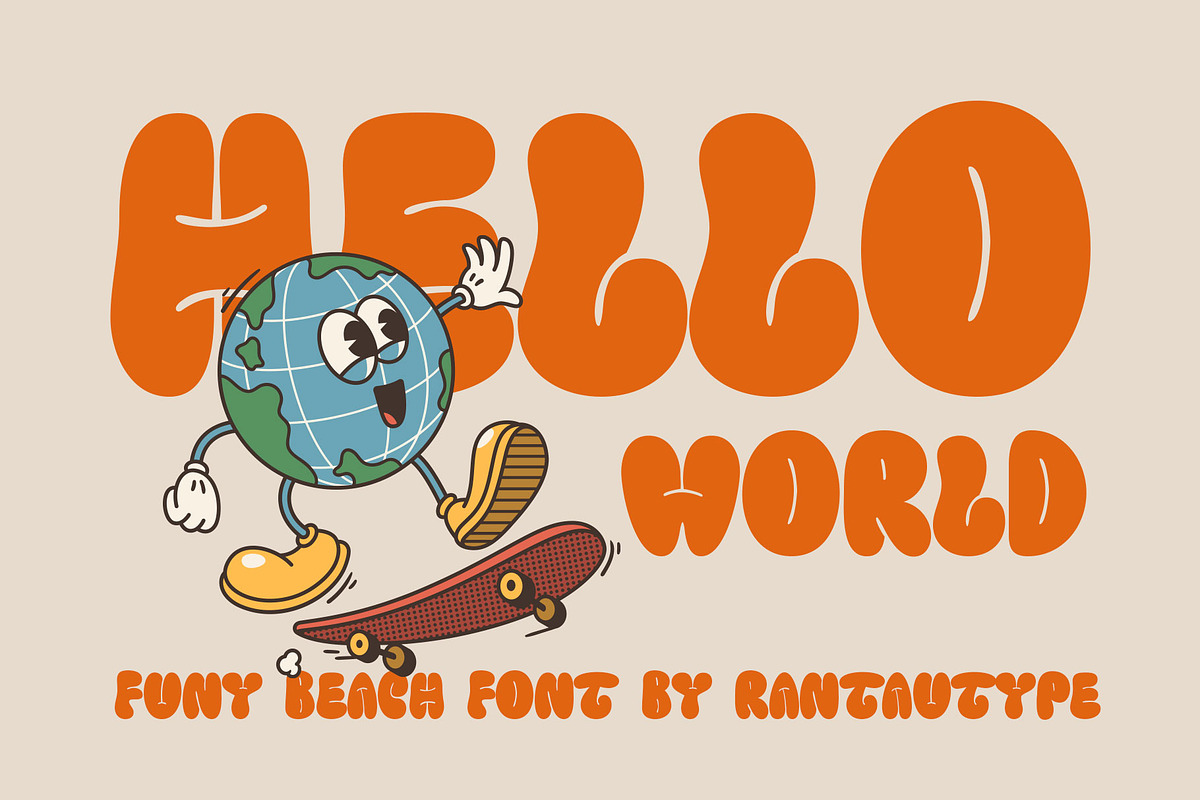 Funy Beach Retro Serif Font, a Serif Font by RantautypeStudio (Photo 4 of 14)