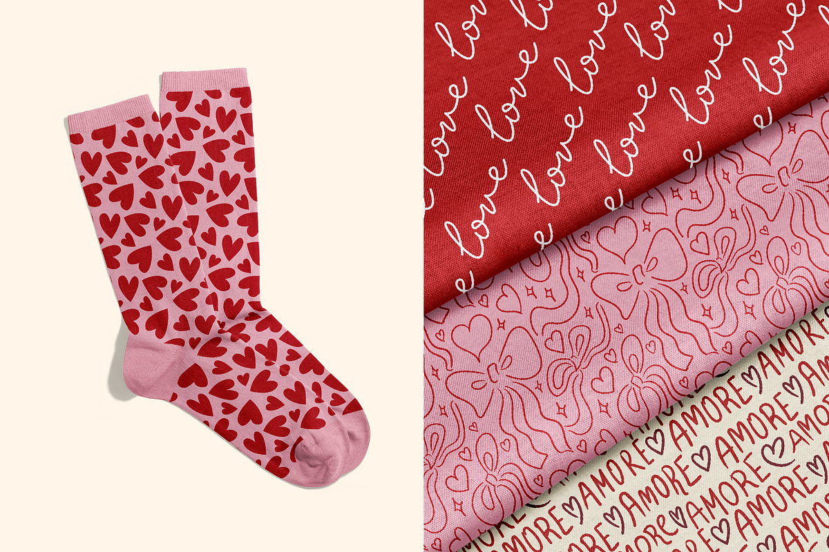 Valentine's Day Pattern Collection, a Pattern Graphic by Felizabeth Design (Photo 5 of 10)