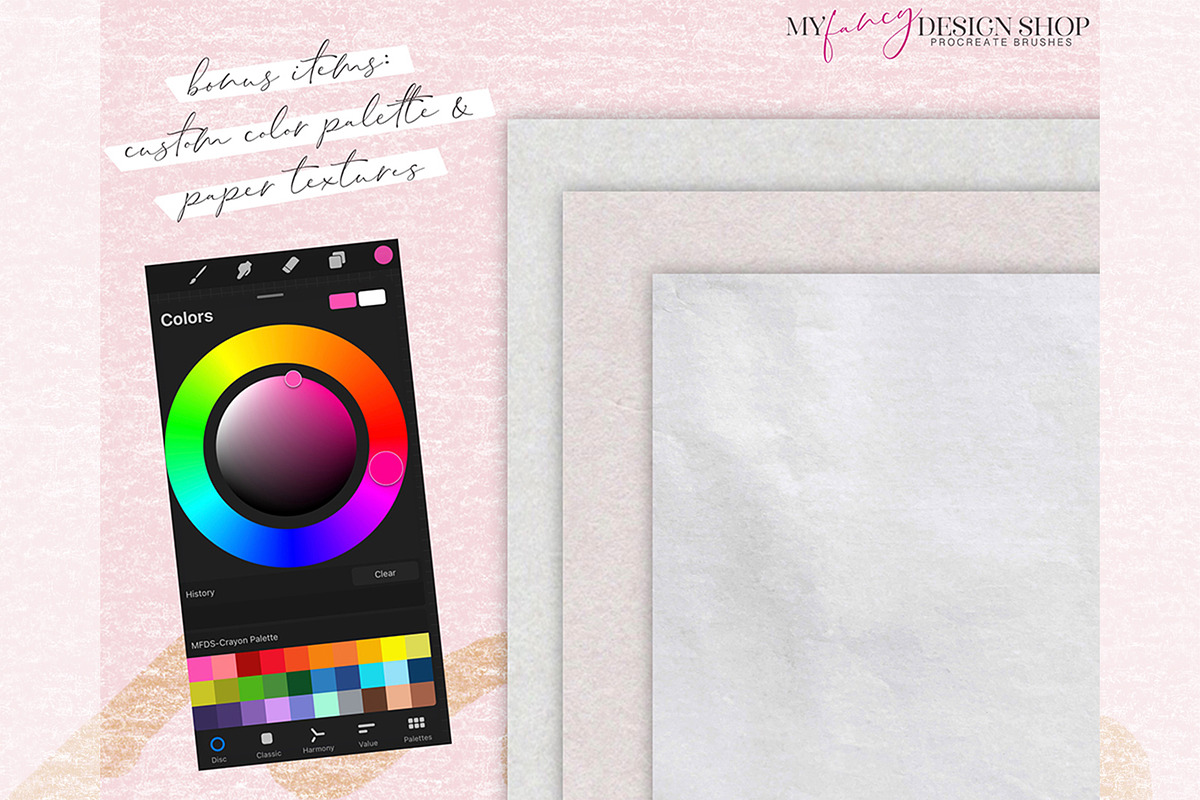 Procreate Crayon Texture Brushes, a Brush Add-On by My Fancy Design Shop (Photo 5 of 11)