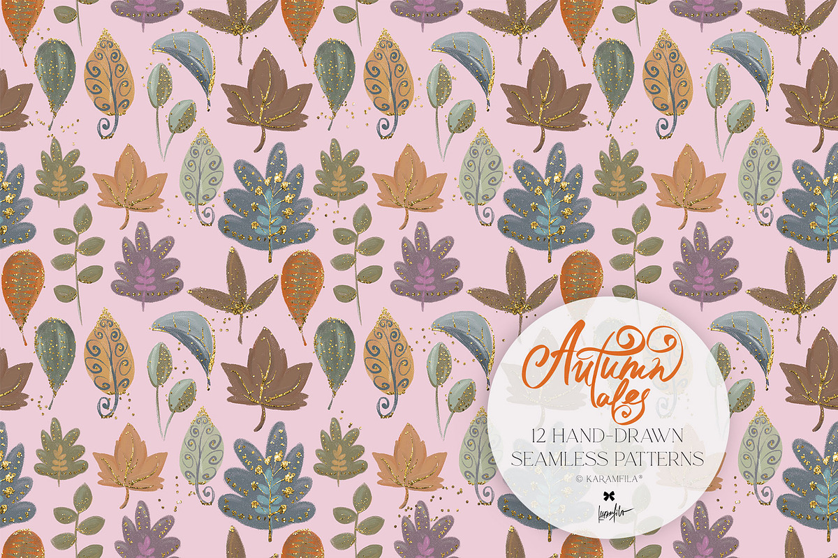 Fall Woodland Clipart & Patterns Kit, a Seasonal Illustration by KaramfilaS (Photo 20 of 25)