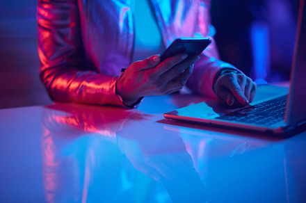 Closeup on female using smartphone applications, a Business Photo by Alliance Images
