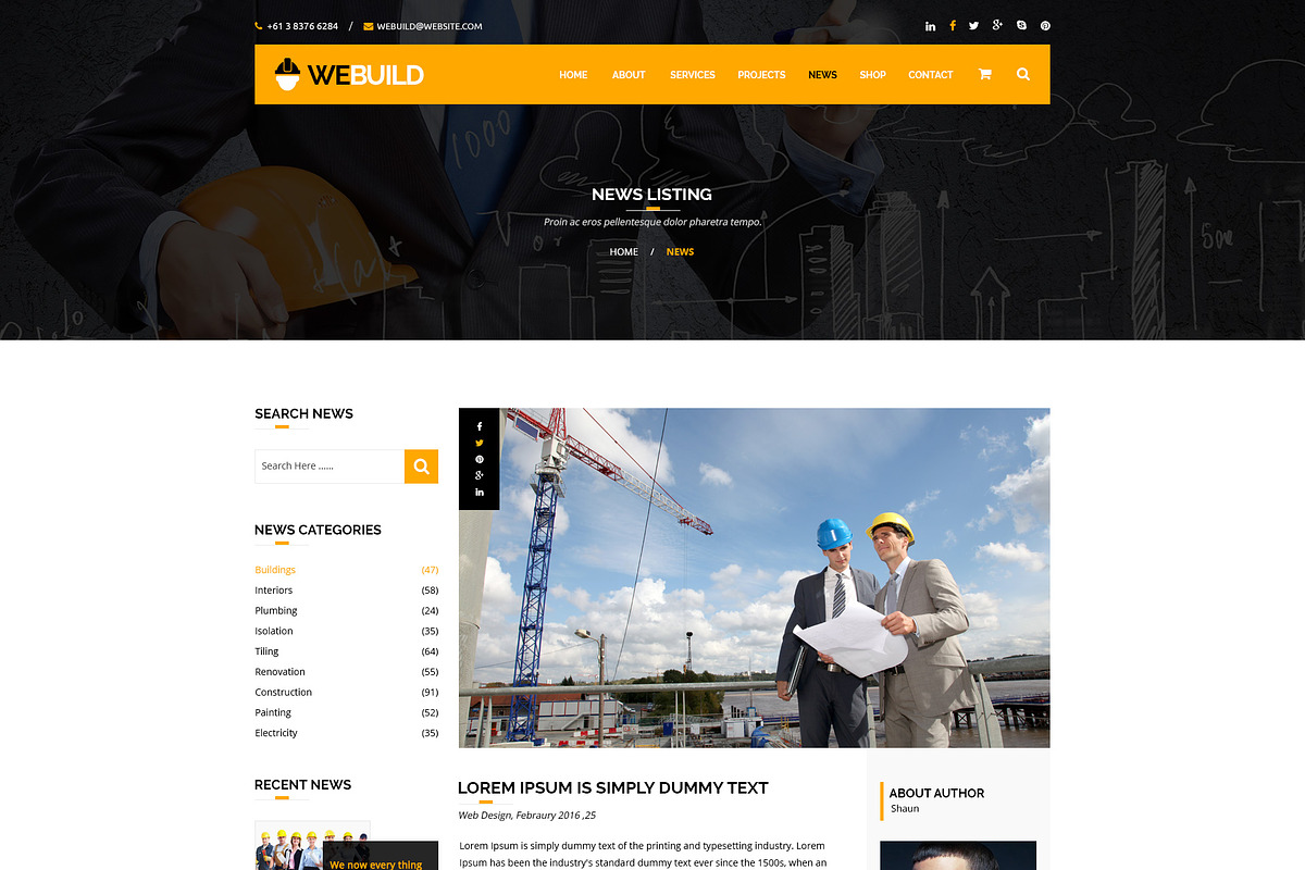 WEBUILD – Construction & Building, a Websites & App Template by ewises (Photo 8 of 18)