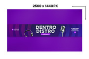 Podcast YouTube Banner Template, a Social Media Template by Vaughn Studios (Thumbnail 2 of 5)
