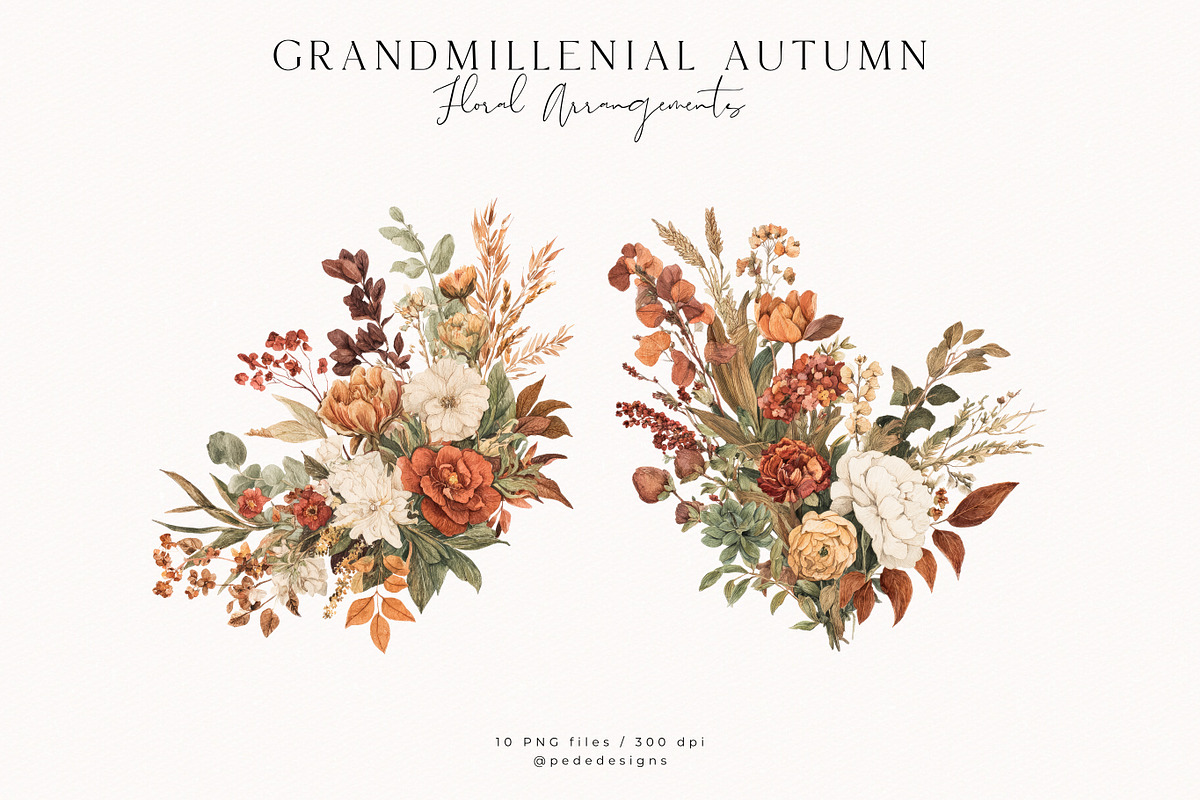 Grandmillenial Autumn Collection, a Seasonal Illustration by PeDe Designs (Photo 16 of 33)