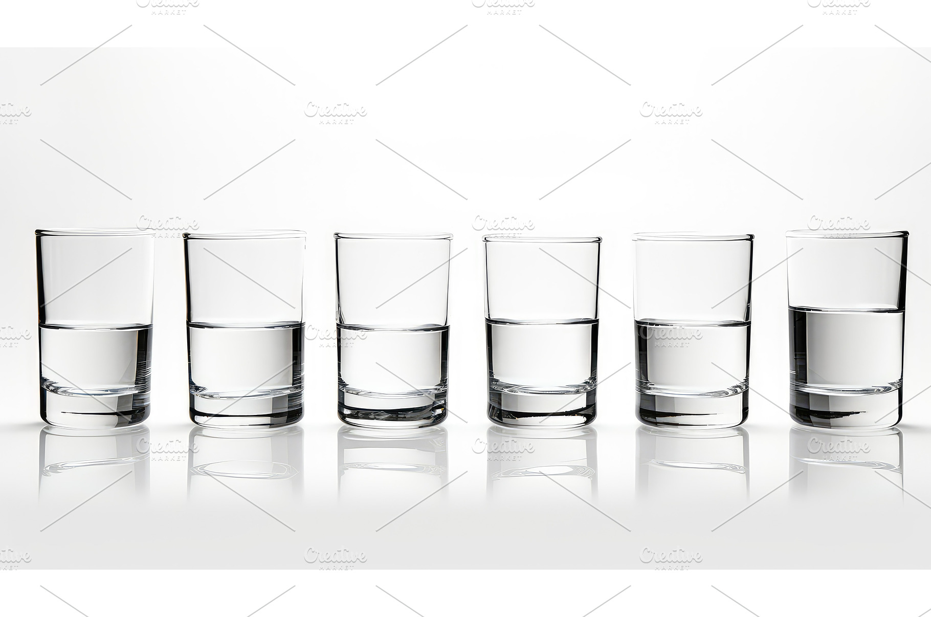 arrangement glass of water white, an Abstract Photo by pikepicture