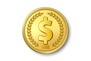 Vector Realistic Golden Coin Set., an Object Graphic by Gomolach (Thumbnail 7 of 7)