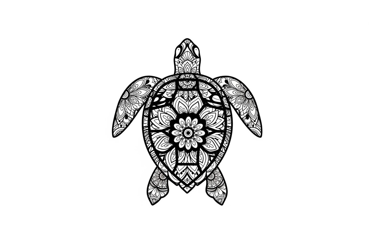 Mandala Sea Turtle SVG Bundle, an Illustration by yasushie (Photo 2 of 31)
