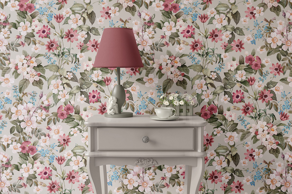 Gentle Bloom Vintage Pattern, a Pattern Graphic by Yello_illustration (Photo 7 of 18)