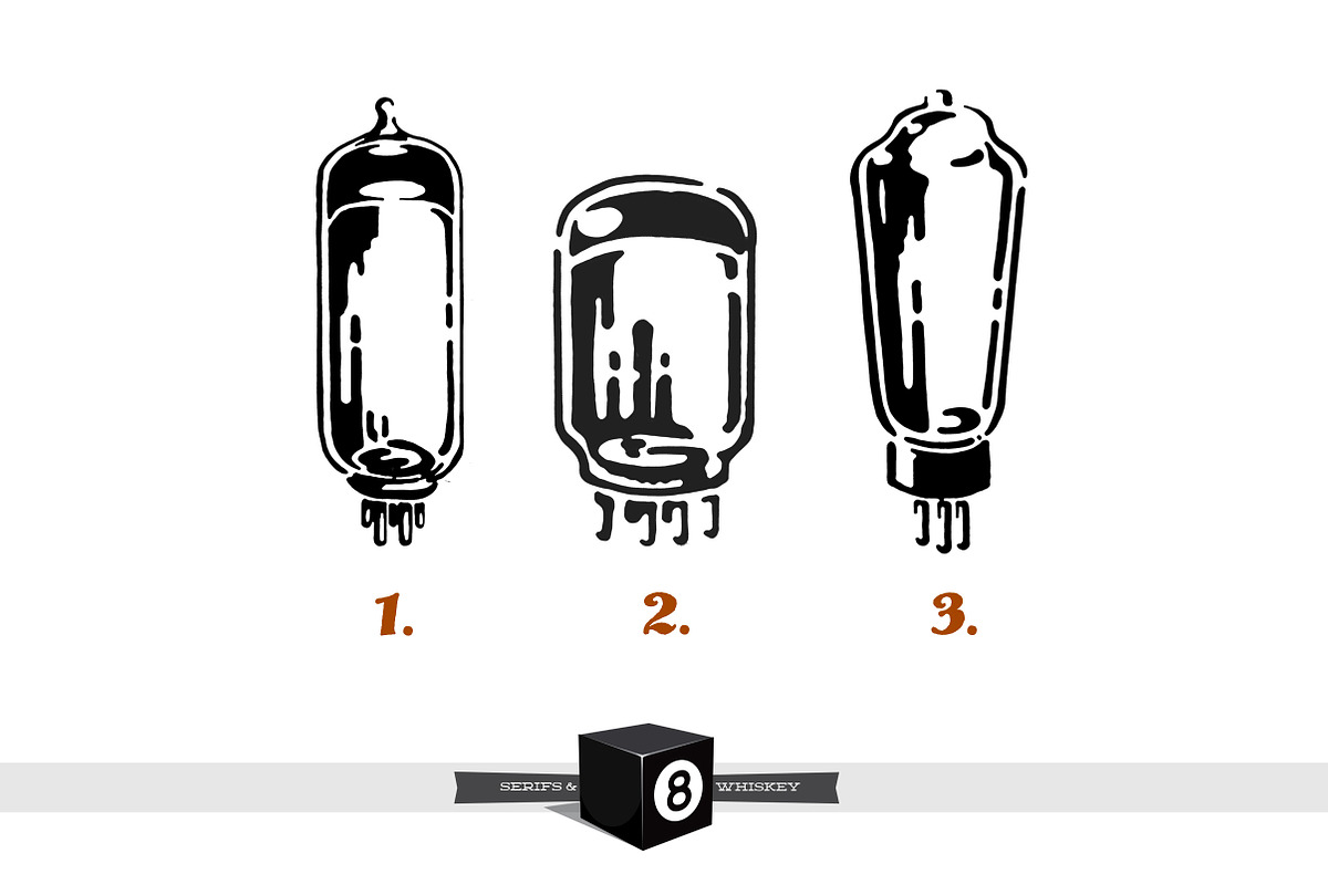 Hand drawn old vacuum tubes, a Technology Illustration by Serifs & Whiskey (Photo 2 of 2)